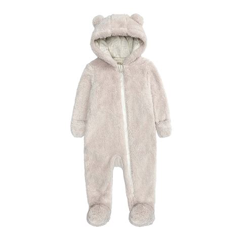 VerPetridure Newborn Baby Boy Girl Jumpsuit Hooded Footed Fleece ...