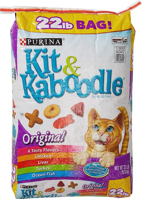 Purina Kit and Kaboodle Dry Cat Food, Original, 22 Lb Bag, Features 4 ...