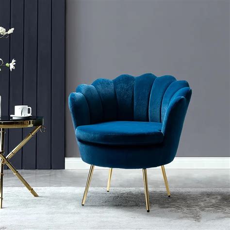 FUFU HANDICRAFT Presenting Peacock Style Modern Tufted Velvet Armchair ...