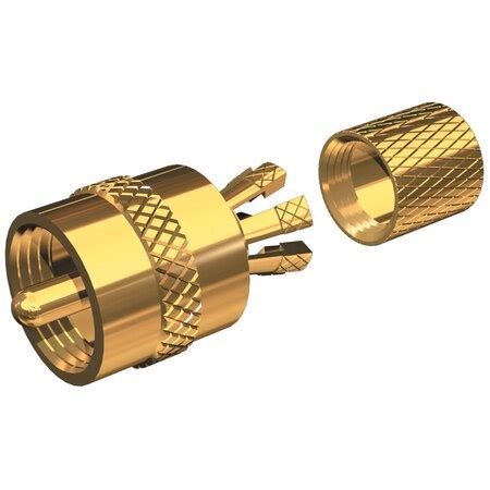 Shakespeare PL-259 Connector for RG-8X or RG-58/AU Coax-Gold Plated PL ...