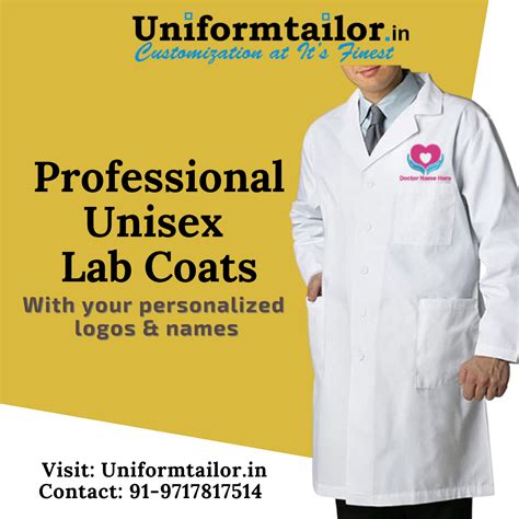 Personalized Unisex Lab Coats with your logos and names | Custom lab ...