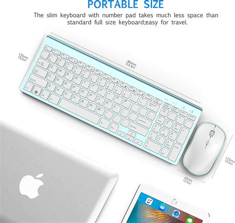 Buy J JOYACCESS Aluminum Wireless Keyboard and Mouse Combo,Slim ...