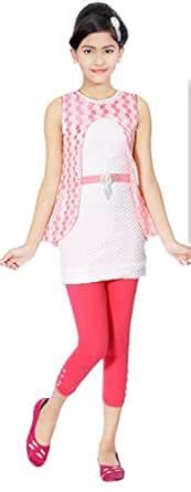 Buy Girls Designer top with Pink Capri set at Amazon.in