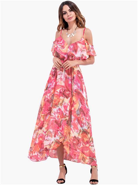 Buy JC Collection Women Pink Printed Maxi Dress - Dresses for Women ...