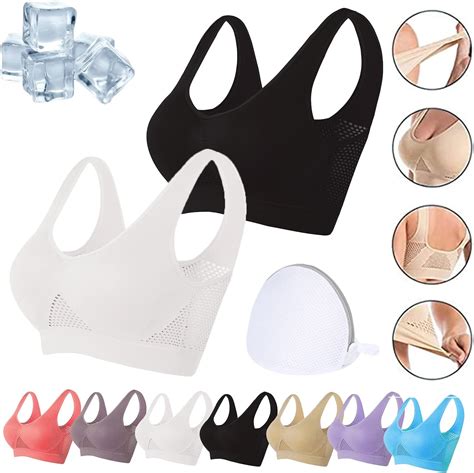RJDJ Breathable Anti-Sagging Breast Bra, Seamless Comfort Liftup Anti ...