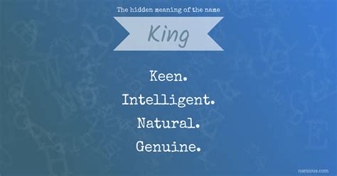 The hidden meaning of the name King | Namious