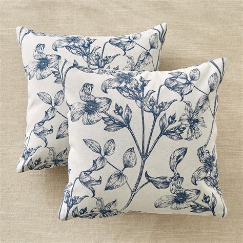 Buy Pacific Halo Jardin Set of 2 Floral Print Cushion Covers - 40x40cm ...