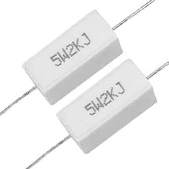 Alcoa Prime5W Watt 2K Ohm 5% Ceramic Cement Power Resistors x10pcs ...