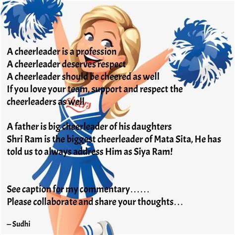 A cheerleader is a profes... | Quotes & Writings by Sudhindra Rao ...