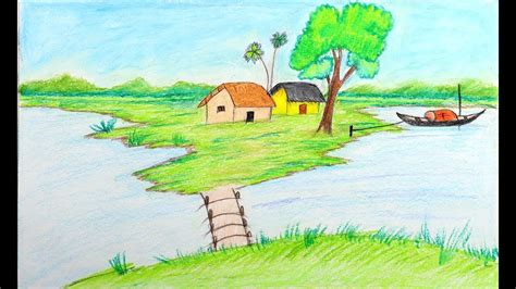 Easy Landscape Drawing For Beginners at PaintingValley.com | Explore ...