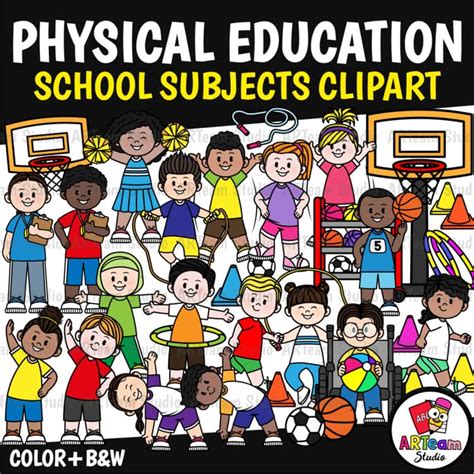 Physical Education Clip Art- PE Kids Sports& Fitness Activities [School ...