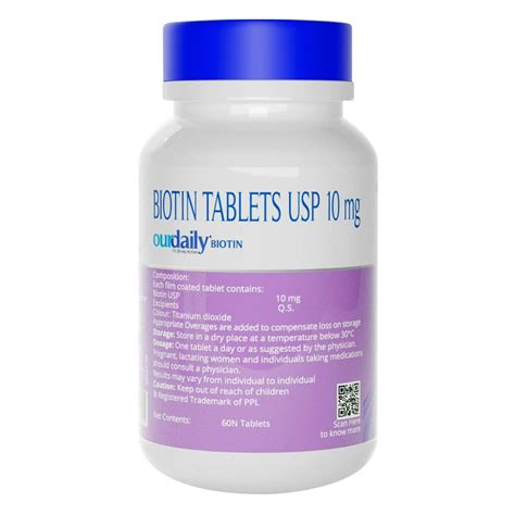 Ourdaily Biotin 10,000 mcg, 60 Tablets Price, Uses, Side Effects ...