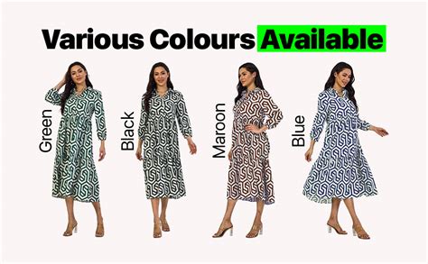 Buy Shasmi Women & Girls Solid Green Geometric Print Collared Dress ...