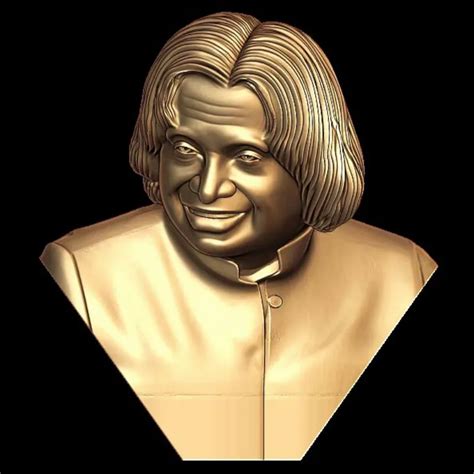 APJ Abdul Kalam 3D Model Pendant STL File
