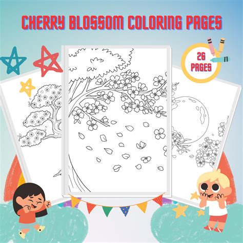 26 Cherry Blossom Coloring Pages - Free PDF Printables