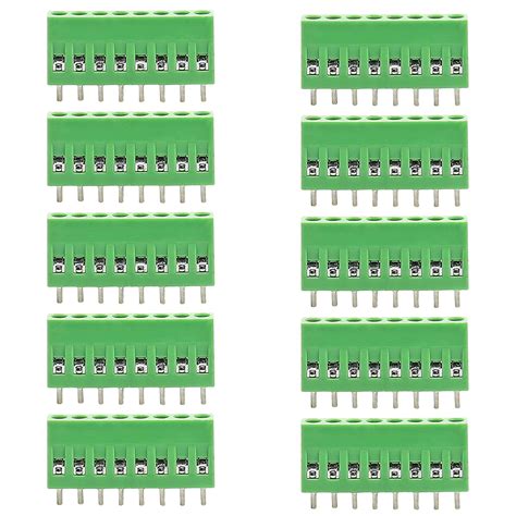 REES52 8 Pin 2.54mm Pitch PCB Screw Terminal Block Connector 320V 6A ...