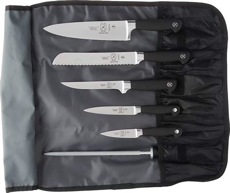 Amazon.com: Mercer Culinary Millennia 8-Piece Knife Roll Set, Black ...