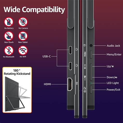 VisionOwl Large Portable Monitor-18.5 Inch Computer India | Ubuy