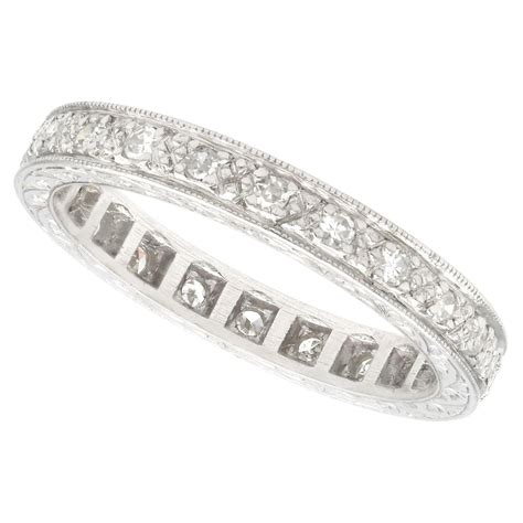 1950s Diamond and Platinum Full Eternity Ring at 1stDibs