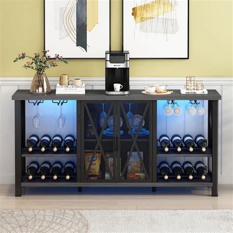 Solid Wood Buffet With Wine Rack at Andrew Godina blog