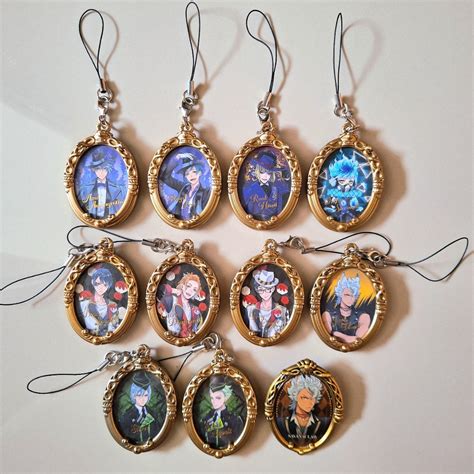 Official Twisted Wonderland Character Mini Frame Keychain Floyd Anime ...