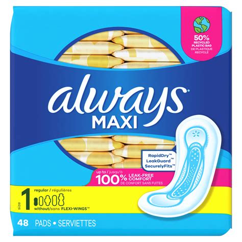 Always Maxi Size 1 Regular Pads Without Wings | Always®