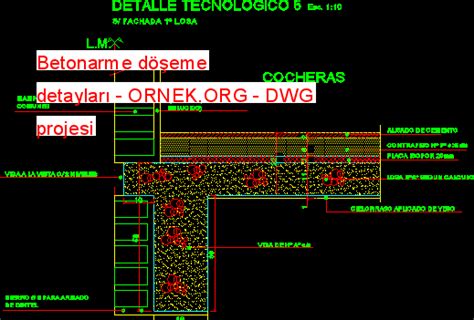 Betonarme döşeme detayları dwg projesi - Autocad Projeler