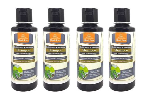 Buy Khadi Pure Amla Bhringraj Sis Shampoo/Hair Cleanser, Herbal, 210 ml ...