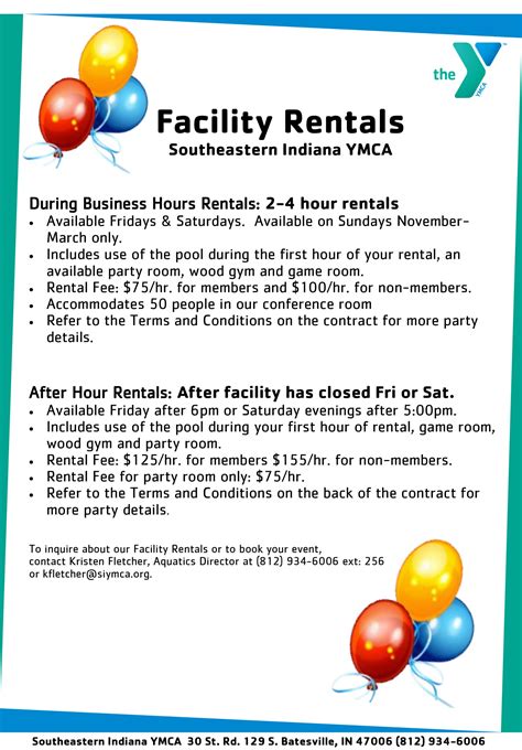Facility Rentals – Southeastern Indiana YMCA