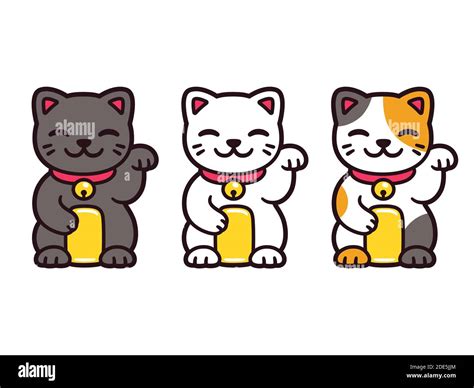 Japanese lucky cat figurine illustration vector hi-res stock photography and images - Alamy