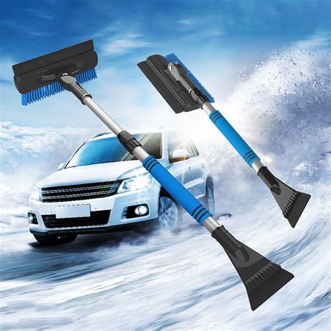 Extendable Snow Brush with Squeegee & Ice Scraper - Eva Foam Comfort ...