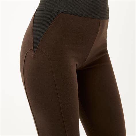 River Island Dark Brown High Waisted Leggings - Lyst