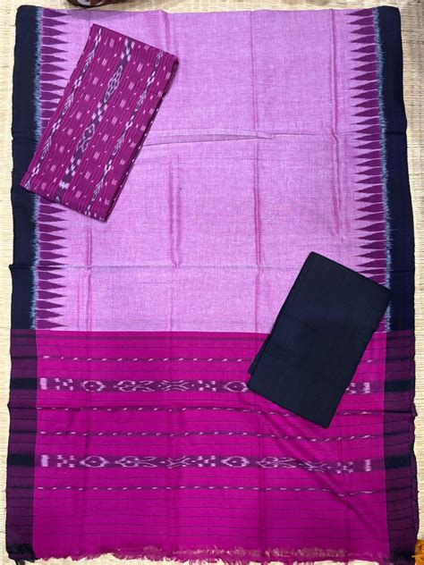 Ikkat Dress Material Light Pink Pink – pochampallysarees.com