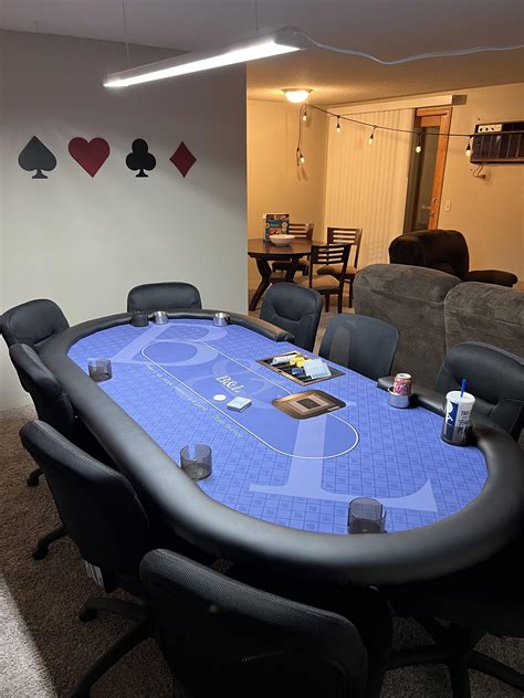 Ultimate home game set up? Custom table, felt, cards, and chips. 😎 : r ...