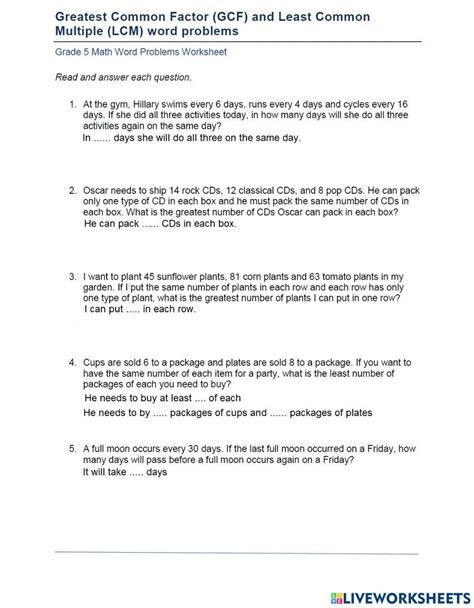 Image result for LCM Worded Problems