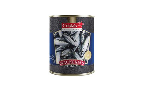 Costa's Mackerels in Tomato 320g (Pack of 4) Canned Fish. : Amazon.in ...
