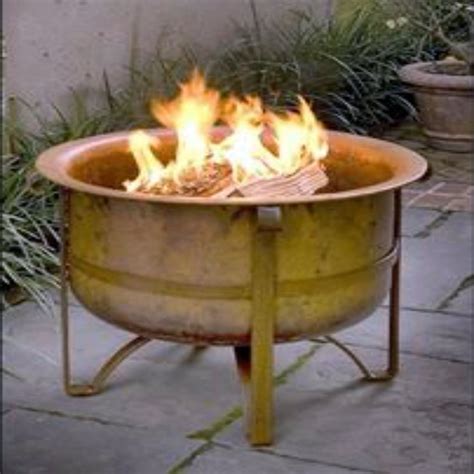 Copper Fire Pit 40" Round | Rustic fire pits, Copper fire pit, Fire pit ...