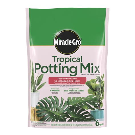 Miracle-Gro Tropical Potting Mix, 6 qt. - Growing Media - Walmart.com