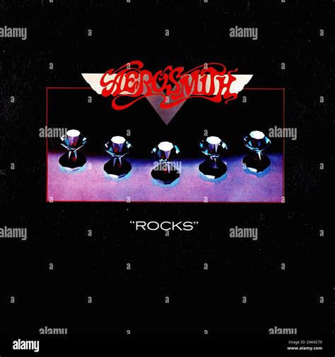 Vintage vinyl record cover - Aerosmith - Rocks - UK - 1976 Stock Photo ...