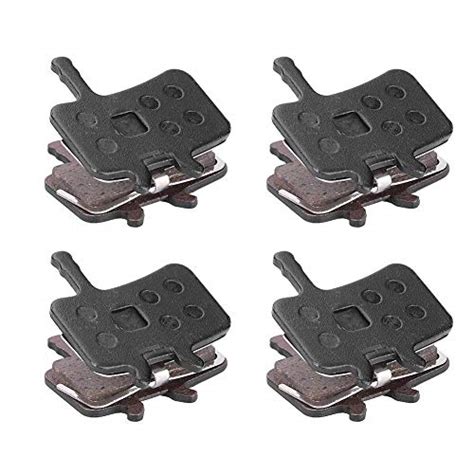 Alomejor 4 Pairs Bike Disc Brake Pads Resin Semi Metal Brake Parts for ...
