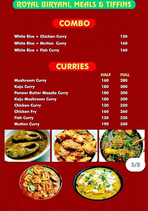 Menu at ROYAL BIRYANI, MEALS., Hyderabad