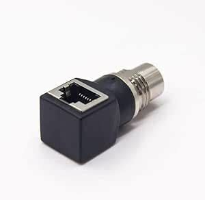 Elecbee M12 to RJ45 Bulkhead Adapter Waterproof M12 D Code 4 Pin Female ...