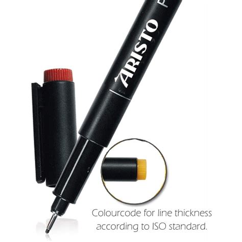 Aristo | Pigment Liner | 0.4mm | Set of 6 Pens - SCOOBOO - Aristo