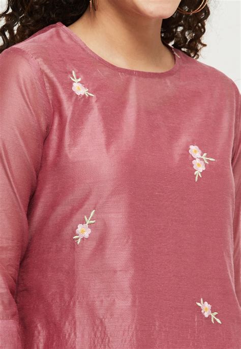 Buy Women Floral Embroidered Layered Asymmetric Kurta Online at just Rs ...