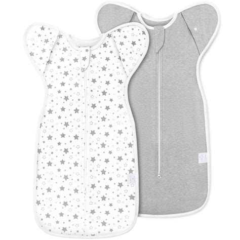 Amazon.com: ANYEDDE 2-Pack Baby Swaddle Sleep Sack 0-3 Months - Arms Up ...