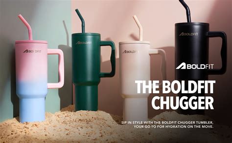 Boldfit Chugger Tumbler Bottle Water Bottle with Straw & Lid 1.2L ...