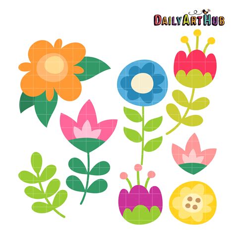 Cute Flowers Clipart - Flores Cliparts - Cute Pink Flower Clipart Png ...