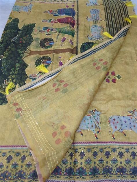 Soft Chanderi Kantha Work