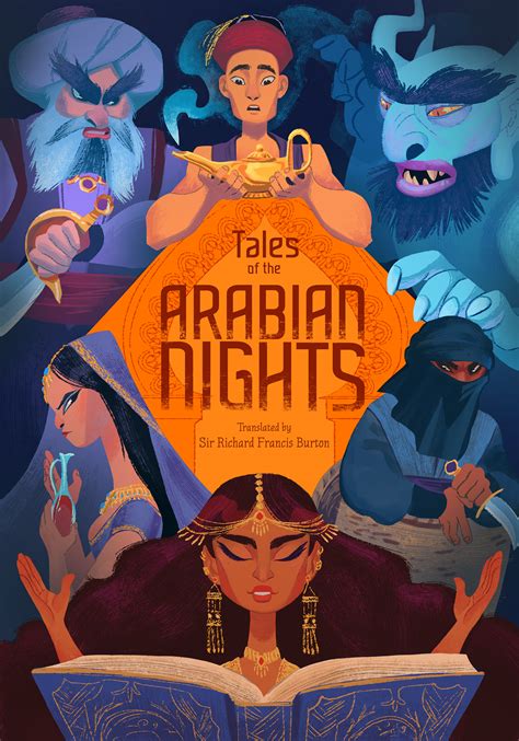 Tales of the Arabian Nights book cover Illustration on Behance