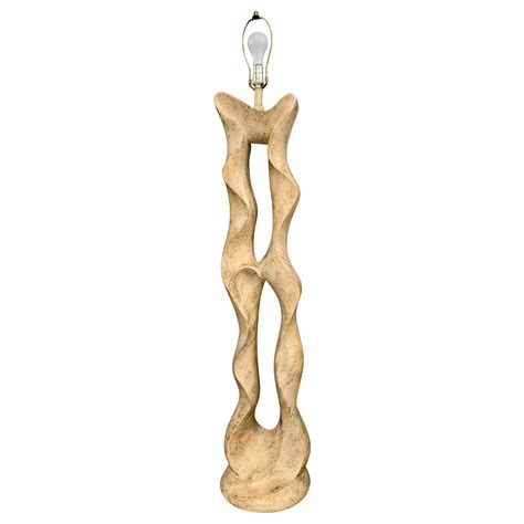 Plaster Floor Lamp in Foliate Motif at 1stDibs